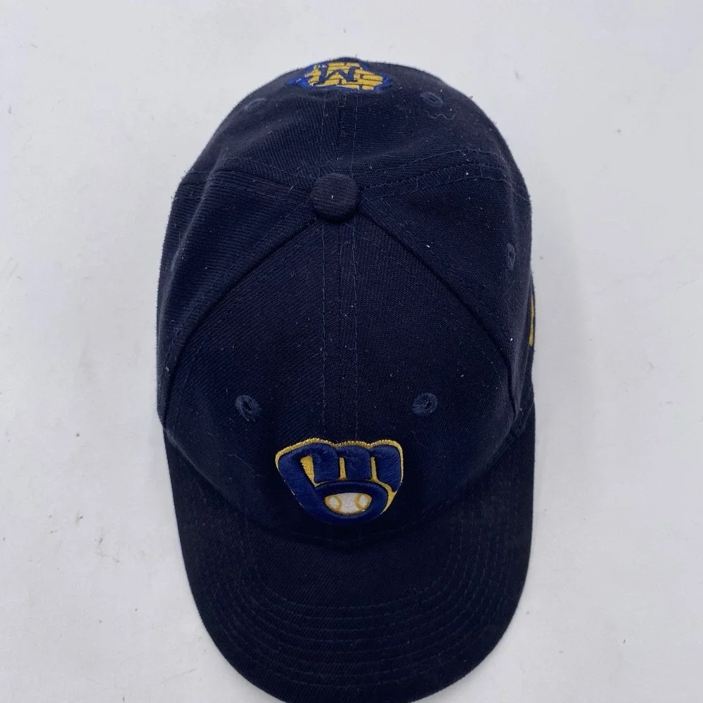 Milwaukee Brewers Child Hat New Era 9Forty ‎ Strapback Blue Cleaned SEE PICS